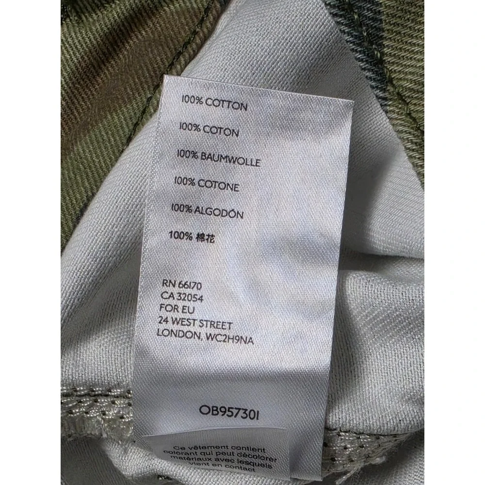 We The Free Crop Pants Womens 26 Green Brown Remy Camo Straight Leg OB957301 - Picture 9 of 9